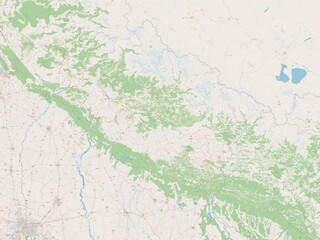 Obraz premium Uttarakhand, India. OSM. No legend