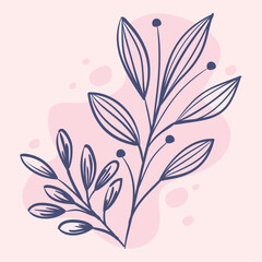 branches with leafs sketch