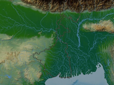 West Bengal, India. Physical. No legend