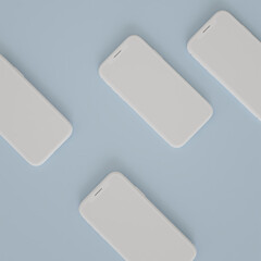 Modern Smartphone similar to iphone xs max with blank white screen for Infographic Global Business Marketing Plan , mockup model similar to iPhones isolated Background.