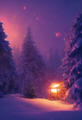 Beautiful winter christmas background wallpaper