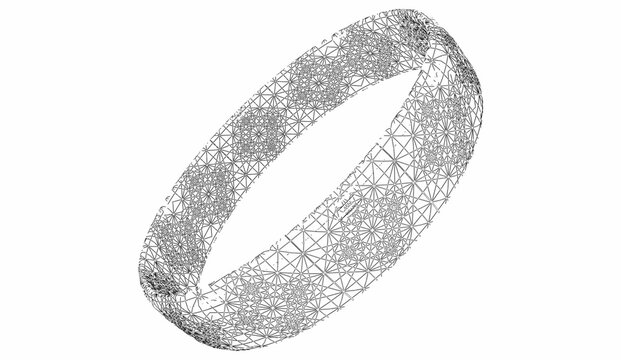 Illustrated drawing of geometric mandala abstract designs creating a circular ring