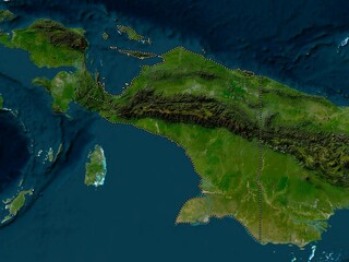 Papua, Indonesia. Low-res satellite. No legend