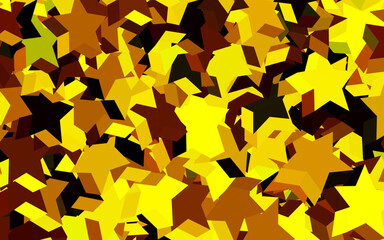 Dark Red, Yellow vector backdrop with small and big stars.