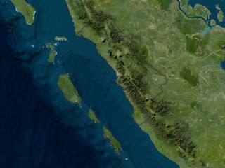 Sumatera Barat, Indonesia. Low-res satellite. No legend