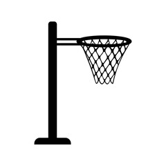 Backboard basketball sports goal icon | Black Vector illustration |