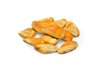 ruddy toasted pies isolated on a white background