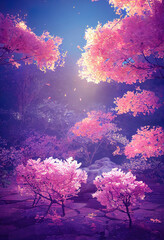 beautiful sakura blossom background, cherry tree nature wallpaper