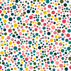 Cute seamless pattern with dots. Vector illustration.