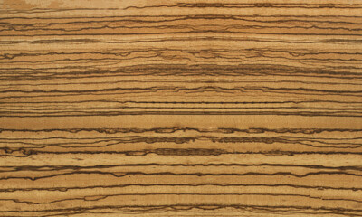 Fototapeta na wymiar Zebrano quarter cut wood veneer texture