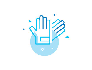 Fototapeta premium Gloves Stroke Line Icon