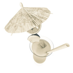 mai tai is a fancy cocktail drink on cool view