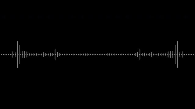 Sound wave isolated on black background. Line digital sound wave equalizer. Audio technology circle concept and design under the concept of dark emphasize simplicity or animated background.