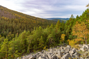 Certova Stena is a field of eroded granite rocks. Czechia.