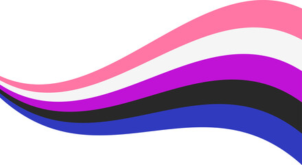 Gender Fluid Pride Wavy Flag Human rights
