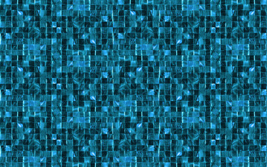 Vibrant blue mosaic nacre pattern