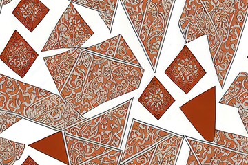 Fototapeta premium Geometric ethnic pattern seamless oriental. seamless pattern. Design for fabric, curtain, background, carpet, wallpaper, clothing, wrapping, Batik, fabric,2d illustration. Pattern style.
