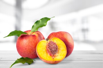 Fresh ripe sweet Peach fruit