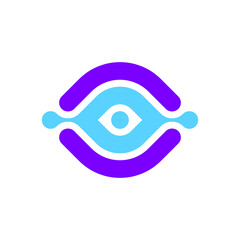 Eye technology modern logo design