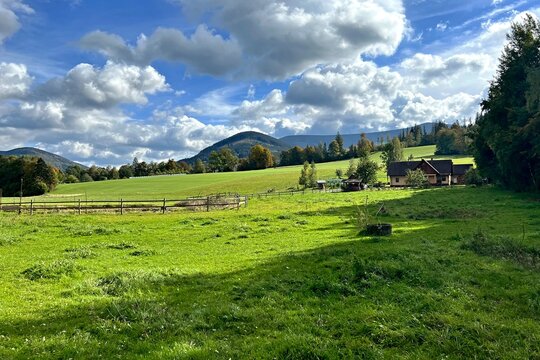 landscape in the foothill village of Moravka