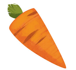 cartoon scene with carrot isolated illustration