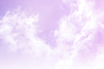 
Purple sky with white cloud. The phenomenon of the arctic light curtain of wonderful colors Winter skies are cool days, nice weather and beautiful nature.