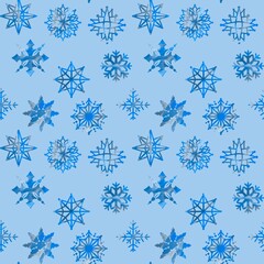 Winter seamless Noel snowflakes for wrapping paper and clothes print and kids and Christmas gifts