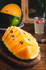 Slices of Yellow Watermelon