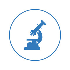 Science research lab microscope icon | Circle version icon |