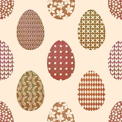Easter eggs seamless spring pattern for kids clothes print and notebooks and wrapping paper and fabrics