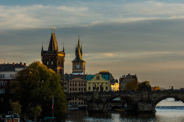 Naklejka premium charles bridge city