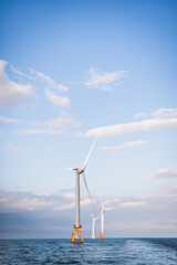 An off shore wind farm near Block Island Rhode island