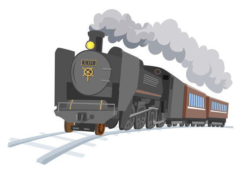 SＬ蒸気機関車 イラスト フレーム付き SL蒸気機関車 イラスト フレーム付き