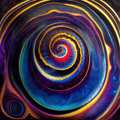 Acrylic Pour spirals