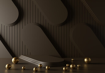 Obraz premium 3d rendering of abstract composition for product presentation.
