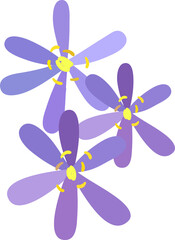 Simple lilac flowers