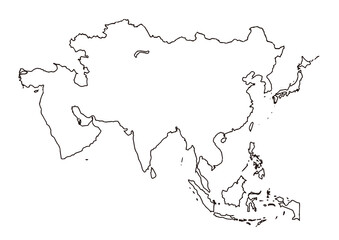 アジア（線画）ホワイト