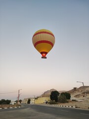 Fototapeta na wymiar hot air balloon flight in the sky, Egypt, Luxor 
