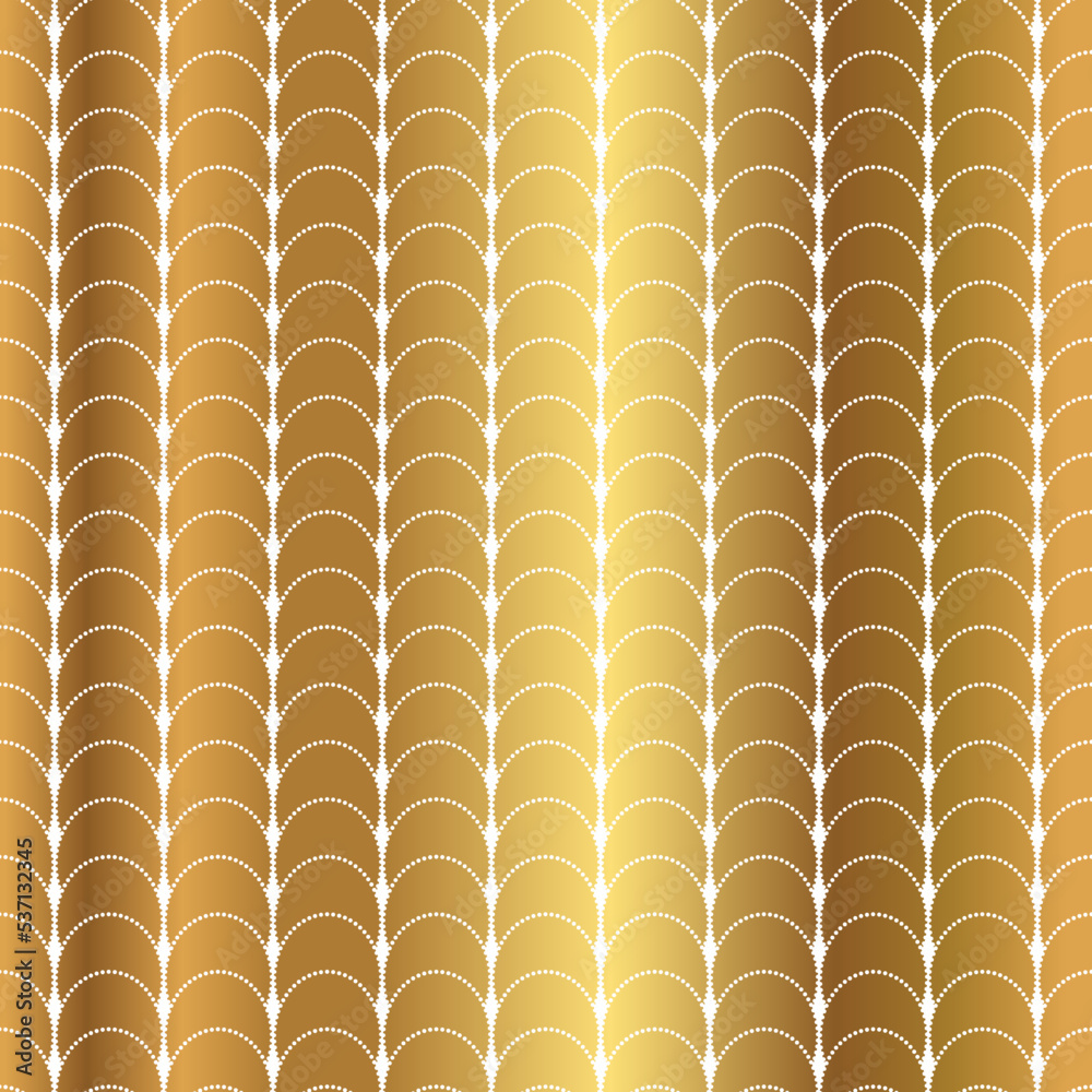 Poster gold art deco round geometric pattern