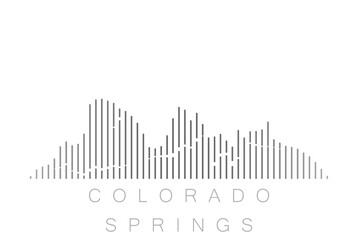 Vertical Bars Colorado Springs Landmark Skyline