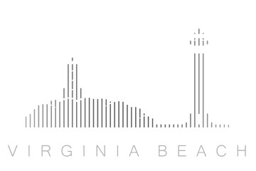 Vertical Bars Virginia Beach Landmark Skyline