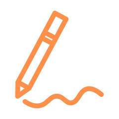 signature pen pencil draw edit outline icon