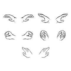 hand icon set