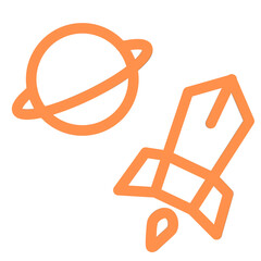 missile launch astronomy outline icon