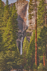 Lower Yosemite Falls Waterfall in California