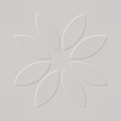 White neomorphism shapes design modern vector background, 3d style.