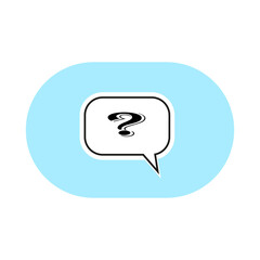 Question mark message. Speak icon. Information sign business concept. Vector illustration. stock image. 