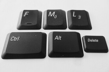 computer keyboard message  fml control alt delete