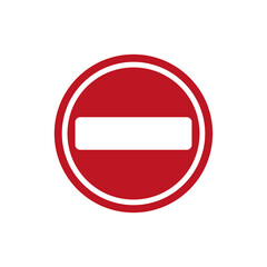 No traffic sign. Attention sign. Icon no entry. Sign forbidden. Forbidden access. Vector illustration. stock image. 