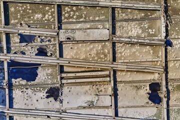 Rusty metal structure background